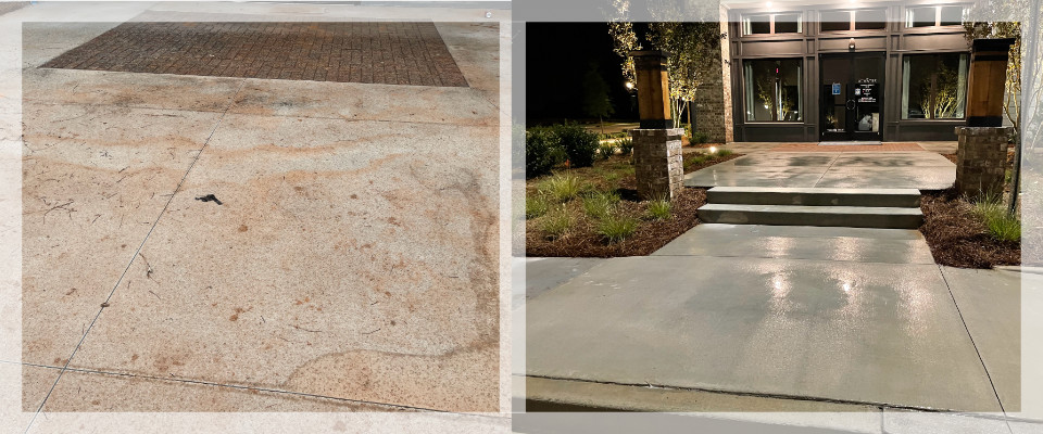 Concrete Washing -Before and After